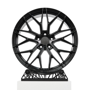 Nouvelles jantes en alliage d'aluminium forgé RUYI TREE BRENCH à rayons multiples de 15 à 19 pouces, finition noir mat, PCD 5x114.3 5x112 5x108 6x114.3 - Product Image 2