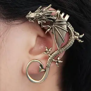 2312 manufacturers direct sales of new earrings and popular personality punk style no piercing exaggerated dragon ear clip