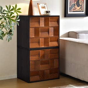 Mueble de Almacenamiento Lateral de Madera Sólida, Estilo Moderno de Mediados de Siglo, para el Hogar, Estilo Retro, para Dormitorios y Salas de Estar, Gran Capacidad - Product Image 2