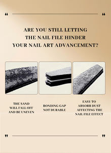 Fournitures professionnelles pour les ongles en gros, <span class=keywords><strong>lime</strong></span> <span class=keywords><strong>à</strong></span> ongles en bois double face avec grain 80/80, étui en plastique jetable durable pour les doigts - Product Image 3