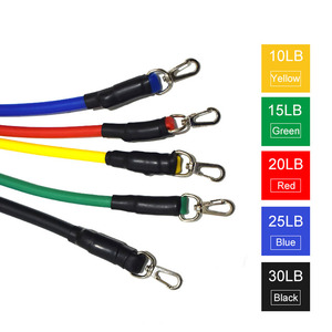 Bandes de résistance réglables LXY-2006 TPE, durables, logo personnalisé, ensemble de 11 bandes de résistance en boucle - Product Image 3