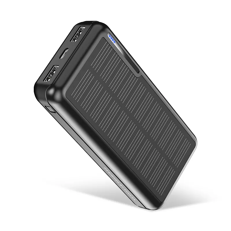 KUULAA 2024 10000mah Portable Wireless Solar Power Bank New Products Outdoor Camping Fast Charging Mobile Phone Panel Charger