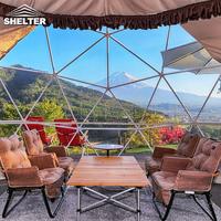 Meilleur prix personnalisé extérieur luxe préfabriqué dôme hôtel glamping igloo dôme géodésique maison tente