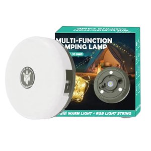Tira de Luces LED de 10 Metros para Camping, Recargable por USB, Regulable, Blanco Cálido y RGB, para Exteriores, Jardín, Fiestas, Ambiente de Camping - Product Image 1