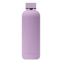 이중 벽 절연 열 캠핑 로고 디자인 휴대용 17oz/500ml 스테인레스 스틸 물병 고무 코팅 진공 플라스크