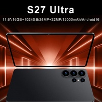 Tablet Android MTK Pintar Baru S27 Ultra 16+1T Layar Kapasitif 10.1" Kamera Depan Edukatif Perlindungan Mata