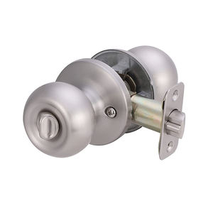 Kamar Tidur Kamar Mandi Privasi Kunci Pintu Set Removable Latch Plate Satin Nikel Finish SS Logam Putaran Bola <span class=keywords><strong>DoorKnob</strong></span> Handle <span class=keywords><strong>Lock</strong></span> - Product Image 3