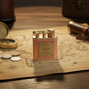 Accendino a Gas YB-028 Economico in Rame con Fiamma Regolabile a Singola Torcia per Sigari, Ricaricabile con Butano - Product Image 2