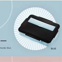 Boîte alimentaire carrée isotherme en acier inoxydable 304 sans BPA avec couvercle en plastique, bol à soupe, couverts, design multifonctionnel, préservation de la fraîcheur