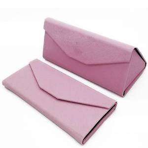सरल Foldable त्रिकोणीय चमड़ा हार्ड प्रकरण के लिए चश्मा ताल धूप का चश्मा लेंस कंटेनर बॉक्स पर्स Eyewear सामान - Product Image 2