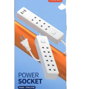 Universal 2 pin 4 way 6 way outlet extension socket