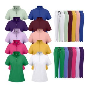Uniformes Médicos de Lujo de Alta Calidad, Conjuntos de Ropa de Trabajo con Logotipo Personalizado, Uniformes de Enfermería de Tela Tejida para Doctores y Enfermeras - Product Image 2