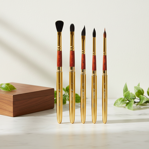 Pinceaux de <span class=keywords><strong>peinture</strong></span> détachables personnalisés de haute qualité avec logo, pinceaux dorés de voyage pour aquarelle et <span class=keywords><strong>peinture</strong></span> acrylique - Product Image 1