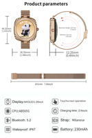 Reloj Inteligente AW5 Personalizable con Bisel Giratorio, Pantalla AMOLED de 1.09 Pulgadas, Resistente al Agua IP67, Asistente de Voz con IA 5G, Llamadas por BT, Brújula, Correo Electrónico