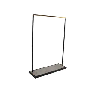 Modern Garment Retail Store Accessories Free Standing Rail Racks Set Metal Clothing Hanging Display Rack Stand For Clothes