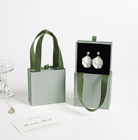 Boîte à bijoux portable en gros, style tiroir, avec poignée magnétique pour bagues, colliers, boucles d'oreilles, montres - Rangement rigide écologique