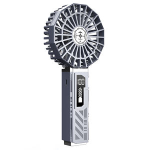 Ventilateur portable Mecha compact avec chargement USB, éclairage, affichage numérique, pliable, pour voiture et usage domestique - Product Image 1