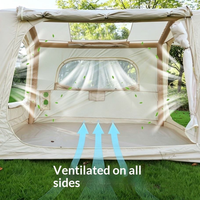 Tente de queue de SUV auto-gonflable en stock, abri noir enduit, protection solaire et pluie pour camping en extérieur et voyages en autonomie