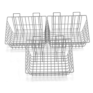 JH-Mech 100% Smooth Iron Electroplating Space Saving Garage Storage Supporter Hanging Laundry Wall Mount SlatWall <strong>Shelf</strong> <strong>Basket</strong> - Product Image 2