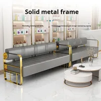 İnternet fenomeni Çin malı dayanıklı minimalist modern paslanmaz çelik ticari salon kanepe bekleme bankı lüks tarzı kanepe sandalye