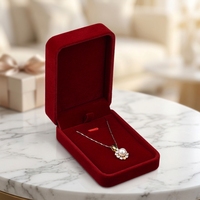 Samt-Schmuckbox Geschenkverpackung für Ring, Ohrringe, Halskette, Armband, Anhänger mit Individuellem Logo Großhandel