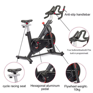 Bicicleta de <span class=keywords><strong>Spinning</strong></span> con Volante de Inercia de 10 kg, Marco de Acero Magnético, con <span class=keywords><strong>Bluetooth</strong></span> y Programa Integrado para Casa y Gimnasio - Product Image 4
