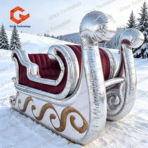 Decoración Navideña Inflable para Exteriores, Santa en Trineo Inflable Gigante Personalizado - Product Image 3