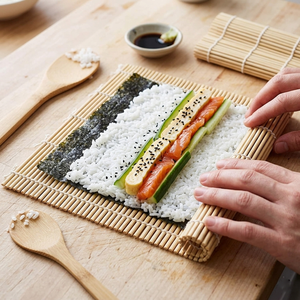 Esterilla de Bambú para Enrollar <span class=keywords><strong>Sushi</strong></span>, Certificada por FSC, FDA y LFGB, Herramienta Natural y Sostenible para Hacer <span class=keywords><strong>Sushi</strong></span>, Venta al Por Mayor - Product Image 6