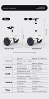 Trottinette Électrique Tout-Terrain à Double Moteur Haute Vitesse 54V, Hoverboard 10 Pouces avec Contrôle par Application et Éclairage LED