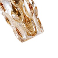 Vente en gros de luxe nordique grand vase en cristal coloré nordique pour la maison tulipe vase en verre et cristal de couleur violette évasée
