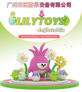 Công viên nước bơm hơi có cầu trượt, công viên nước bơm hơi di động hình động vật rừng với hồ bơi lớn - Product Image 6