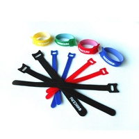 Attaches de câble imprimées auto-agrippantes de bande de boucle de crochet de gestion de câble