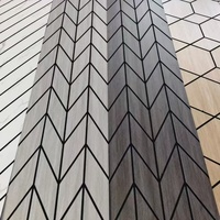 Panneau acoustique à lamelles Akupanel 2400*600mm en MDF avec placage noyer naturel, réduction de l'écho pour salle de réunion - Vente en gros