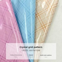 Accessoires pour bagages et sacs à main en cuir verni PVC gaufré à motif cristal de 0,7 mm d'épaisseur ; Résistant à l'abrasion ; Cuir ; G1808