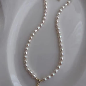 Collane <span class=keywords><strong>di</strong></span> Perle d'Acqua Dolce <span class=keywords><strong>Bianche</strong></span> 3A 4-5mm Placcate Oro 14K all'Ingrosso, Catena Classica Unisex, Regalo Perfetto - Product Image 5