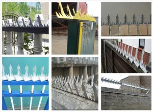 Factory sharp Tooth <strong>Metal</strong> <strong>Fence</strong> <strong>Spikes</strong> Black Color Pvc Coated Anti Climb Wall <strong>Spike</strong> <strong>for</strong> Rat - Product Image 5