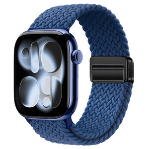 สายรัดแม่เหล็กแบบปลดออกได้อย่างรวดเร็วสายนาฬิกาอัจฉริยะผ้าไนลอนสำหรับ <span class=keywords><strong>Apple</strong></span> <span class=keywords><strong>Watch</strong></span> S11สายนาฬิกา SE3 - Product Image 1