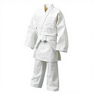 Durable Single <b>Weave</b> Breathable Judo Suits for Adults 450 Grams Polyester/Cotton Unisex Judo Gi White - Product Image 1