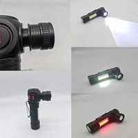 Logo personnalisé 90 °   Lampe torche LED rotative avec lampe latérale COB, rechargeable, en alliage d'aluminium, torche de travail de poche, OEM ODM, fourniture d'usine