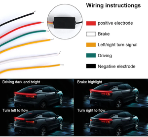 1.2m sợi carbon <span class=keywords><strong>Spoiler</strong></span> cánh phía sau mái thân cây môi LED dải ánh sáng xe Styling TRIM cho BMW TOYOTA Honda Sedan SUV Coupe - Product Image 5