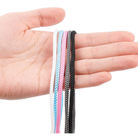 Cordon tressé creux coloré et doux de 4 mm pour la fixation