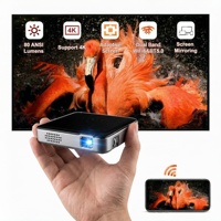 Vidéoprojecteur intelligent P60 portable DLP Mini, miroir d'écran de téléphone, pour films en famille, soirées, tactile HD, prend en charge la 4K, projecteur de poche Pico