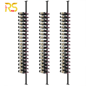 Estante de vino de piso a techo de Foshan, estante de vino flotante moderno para el hogar, estante de almacenamiento de vino de barra de <span class=keywords><strong>metal</strong></span> - Product Image 2