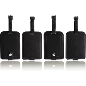 Nouvelle étiquette de bagage de carte d'embarquement d'<span class=keywords><strong>avion</strong></span> multicolore de luxe étiquette de valise en cuir PU créative avec étiquette nominative personnalisée - Product Image 1