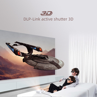 [Muestra gratis para distribuidor] BYINTEK 1-6 metros Distancia del proyecto 750 lúmenes DLP 3D 4K R19 Proyector portátil de cine en casa