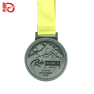 Custom Metal Medal Zinc Alloy Enamel Painted Commemorative Ride Africa Kenya 2018 Marathon Event <b>Trophy</b> - Product Image 5