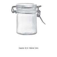 Mini pot en verre hermétique 5 cl avec couvercle