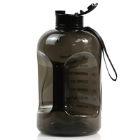 Bouteille en plastique de 74 oz avec couvercles, bouteille d'eau potable Toofeel, shakers d'eau d'un demi-gallon avec Supplement King
