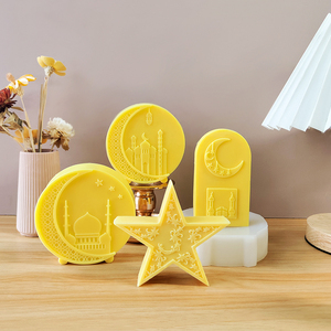 Moule en silicone Lune de l'Aïd al-Fitr pour bougies, décorations du Ramadan, moule de moulage pour cadeaux, fournitures de <span class=keywords><strong>fabrication</strong></span> de bougies d'aromathérapie DIY - Product Image 2