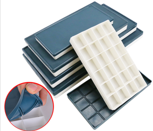 Meilleure vente 24 boîte à palettes en plastique étanche à l'air pour puits profond couvercle souple pour aquarelle <span class=keywords><strong>gouache</strong></span> peinture <span class=keywords><strong>acrylique</strong></span> à l'huile économiseur de peinture d'artiste - Product Image 2